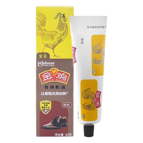 Genuine Golden Rooster shoe polish black brown colorless universal paste leather care and maintenance oil brush shoe polish shoe artifact