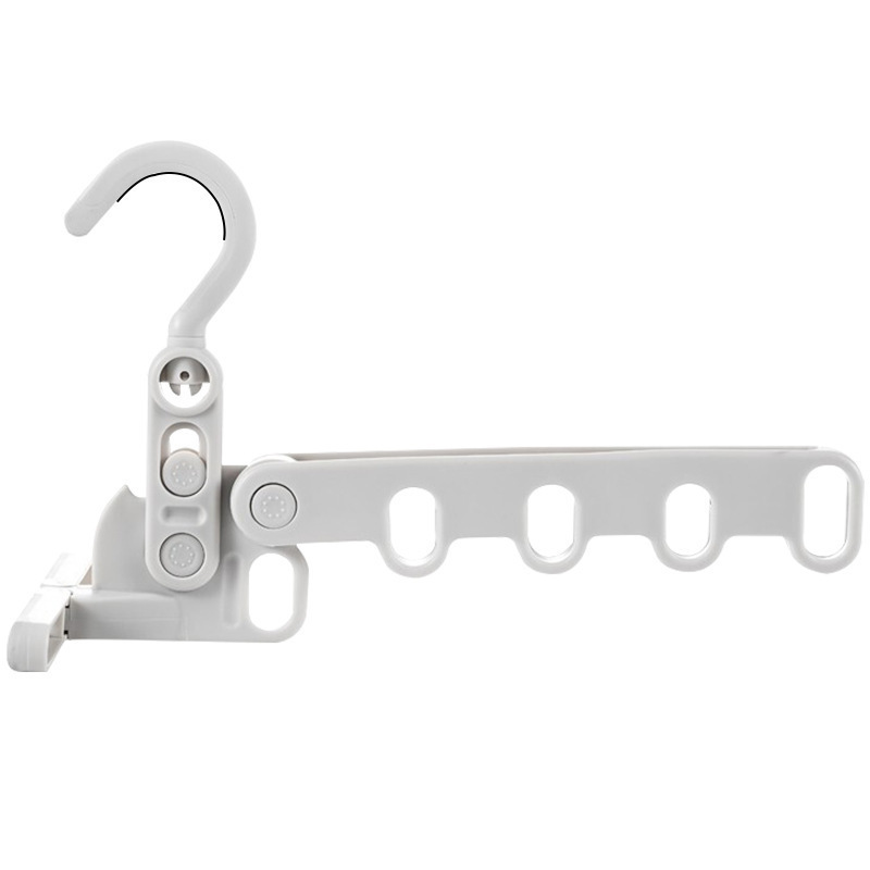 Cross-border folding clothes drying rack travel portable five-hole clothes hanger small punch-free foldable five-hole clothes hanger