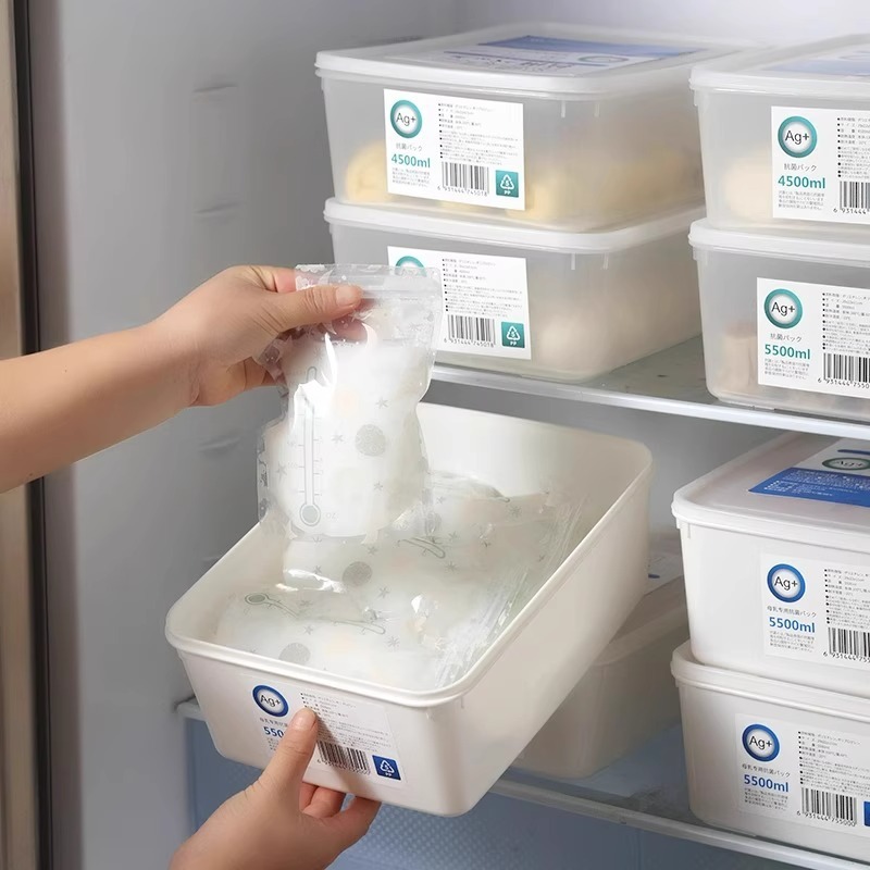 Japanese antibacterial breast milk refrigeration box refrigerator frozen milk storage box food grade fresh milk sealed storage box