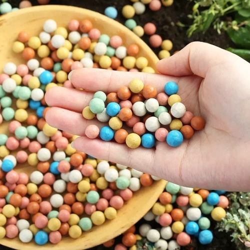 Colored ceramsite particles for flower bottom flower paving, breathable flower cultivation, hydroponic potted paving stone, succulent nutrition