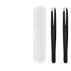 Stainless steel eyebrow clip tweezers, high-precision ultra-thin slanted mouth, flat mouth, beard plucking, eyebrow clips, eyebrow trimming tweezers, factory straight hair