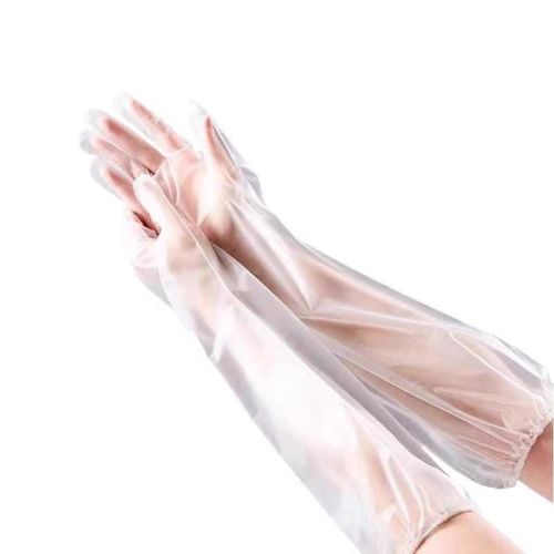 60cm Thickened Arm Guard Food Grade CPE Housework Gloves Dishwashing Waterproof and Oilproof Extra Long Disposable CPE Gloves