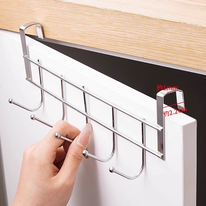 Door back hook cabinet door back clothes rack artifact stainless steel door back towel hanging bedroom clothes hook