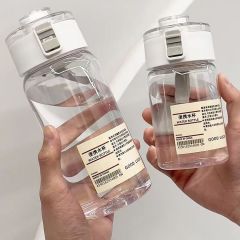 Unprinted plastic water cup, good-looking, simple, portable cup, break-resistant PC with tea separator, men's and women's handle advertising cup