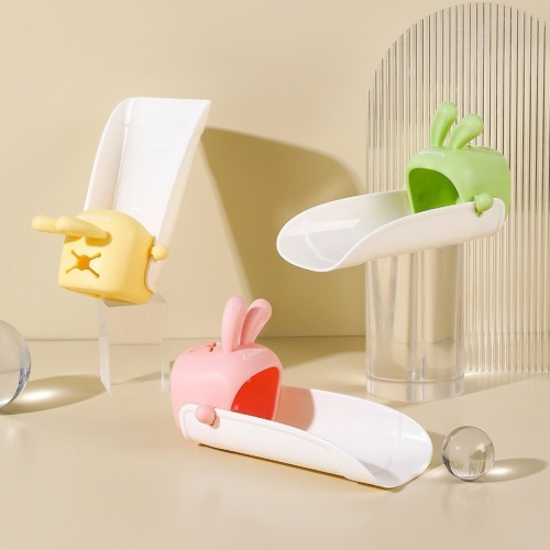 Anti-splash bathroom kitchen faucet cute rabbit water guide rabbit children cartoon faucet extender