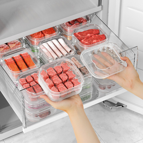 Refrigerator frozen meat compartment box frozen storage box frozen meat special crisper kitchen food storage box