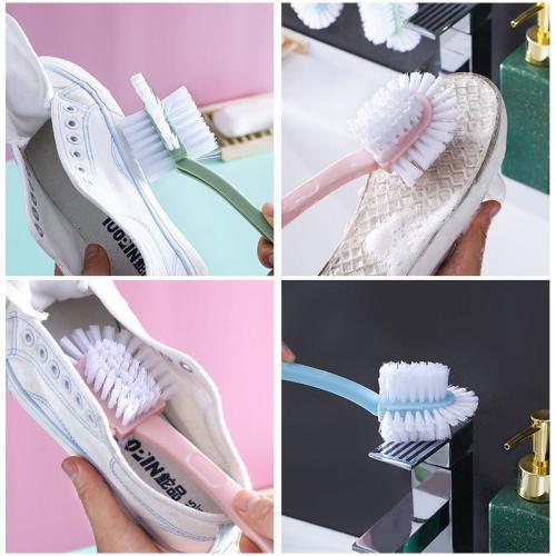 Creative five-sided shoe brush double-sided ring-shaped decontamination no dead corner shoe cleaning brush household plastic hard-bristled bathroom cleaning brush
