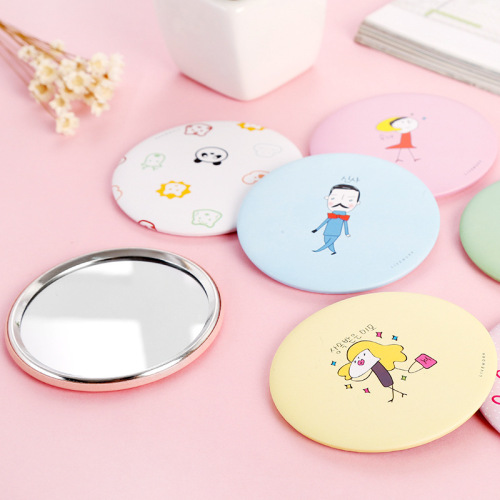 Korean style cute makeup mirror, portable makeup mirror, portable small mirror, mini makeup mirror, small round mirror gift