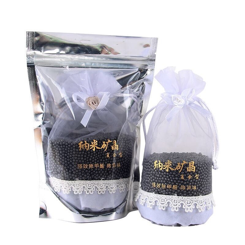 Floral bamboo charcoal bag to remove odor and formaldehyde for car home dual-purpose charcoal bag nano mineral crystal activated carbon car dry flower scent bag