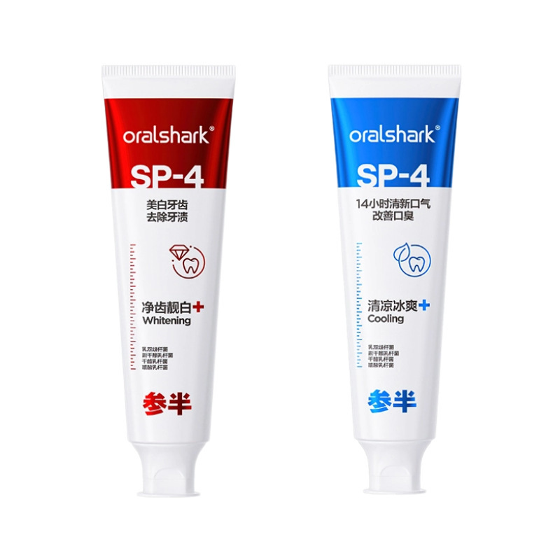 Half Oral Shark SP4 Fresh Whitening Dynamic Mint Jasmine Scented Toothpaste Fresh Breath Family Pack