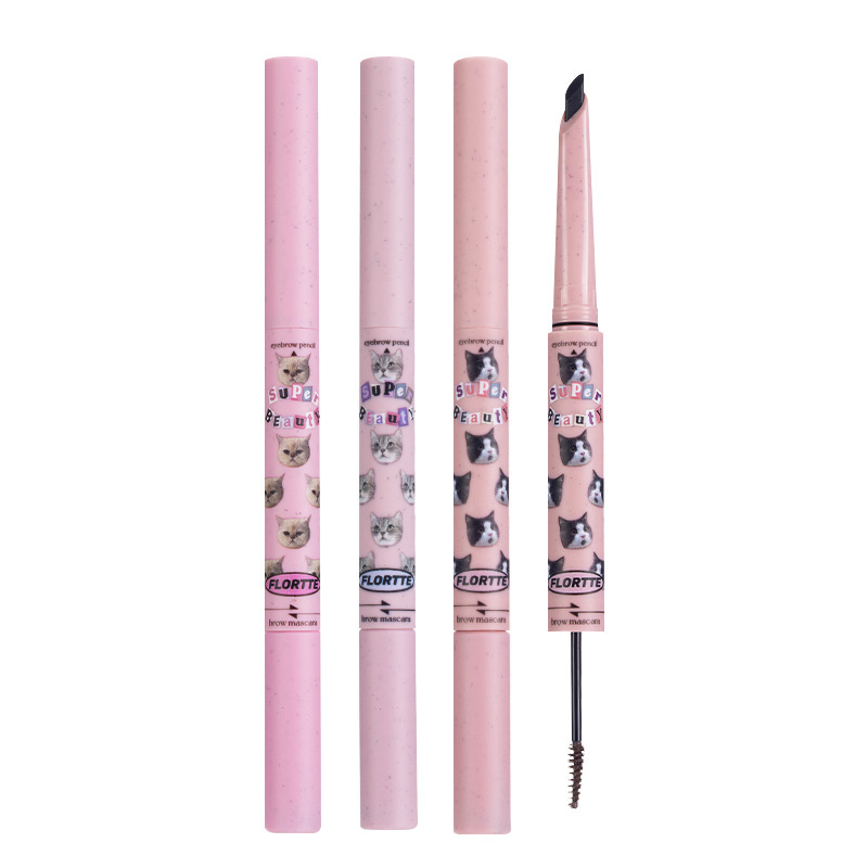 【】FLORTTE/FLORTTE Strange Melia Double-ended Blade Eyebrow Pencil Long-lasting Waterproof Eyebrow Cream