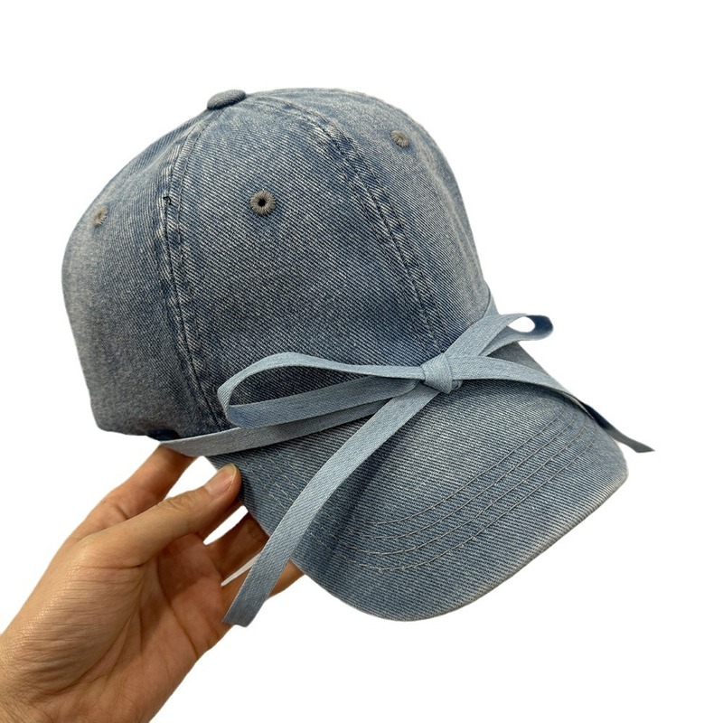 Bow tie hot diamond love cowboy cap niche ins Korean baseball cap versatile fashion hat