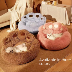 New creative and cute bear paw dog house and cat nest pet supplies warm and suitable for all seasons.
