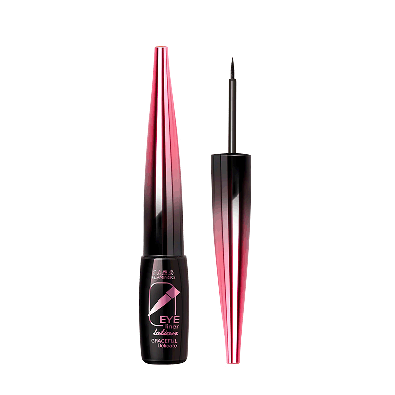 Flamingo Exquisite and Soft Liquid Eyeliner Hard Tip Thick Black Waterproof Sweatproof No Smudge Student Model Factory Direct Sales