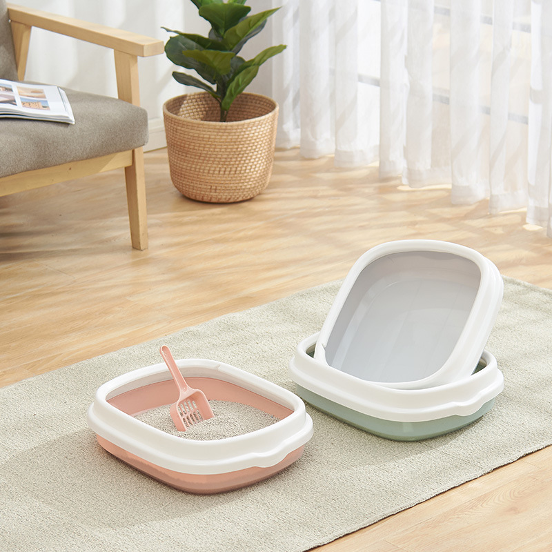 Large fully semi-enclosed cat litter box, anti-splash high-sided cat litter box, cat toilet, pet supplies factory ready stock