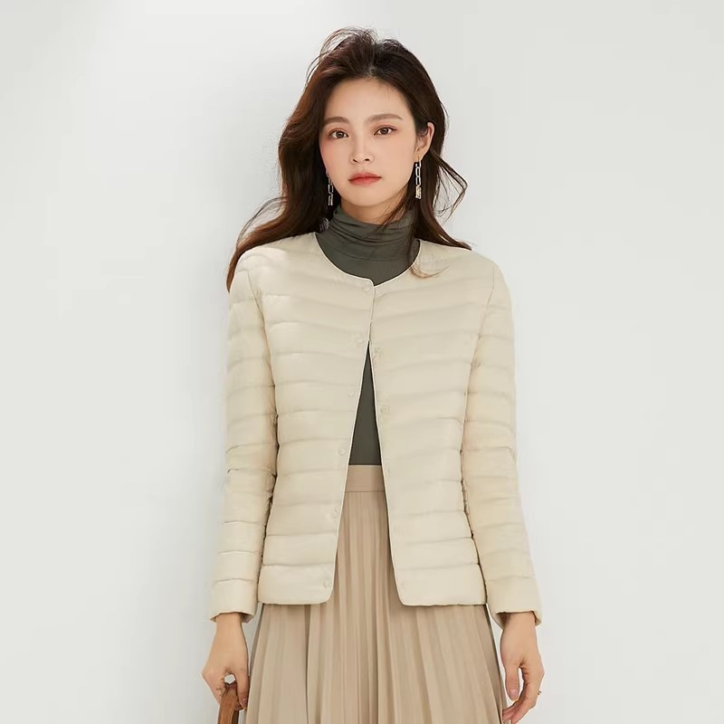 2024 New Autumn and Winter 90 Fleece Thin Down Jacket Women's Ultra-Light Short Style Internal Compression Portable Liner Jacket