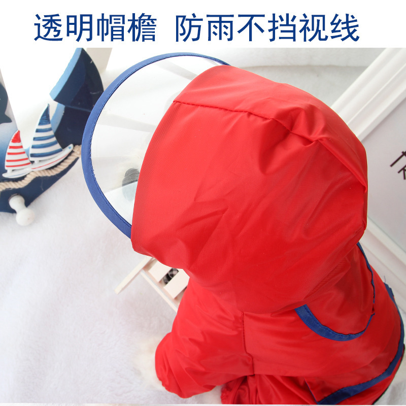 Large pocket dog raincoat wholesale pet supplies Bichon Teddy poncho small dog four-legged waterproof clothes on behalf of