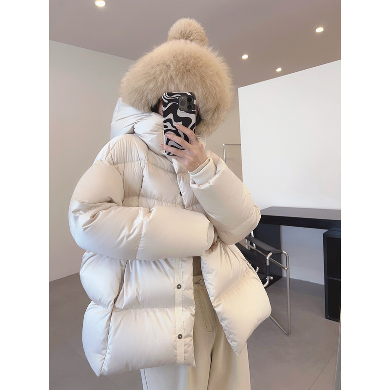 3 colors 90 white goose down/800 fill, bold and direct filling, cloud series light, soft, fluffy and thickened down jacket for women