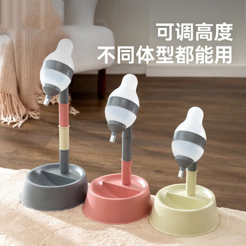 Dog drinking water feeder with adjustable non-wet mouth, cat automatic water dispenser, pet hanging kettle, more efficient