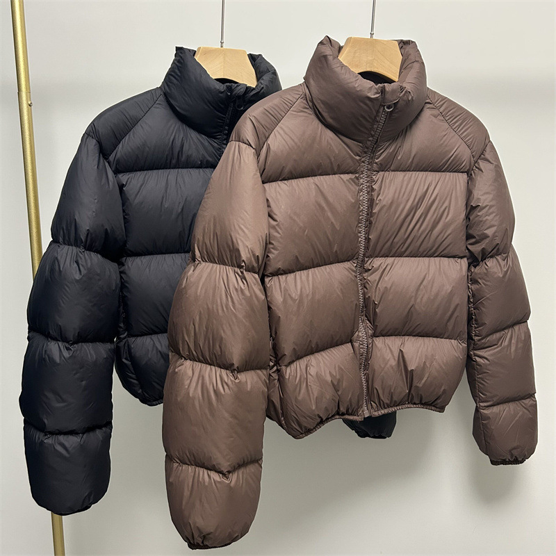 Short thickened down jacket women's winter stand-up collar small man's bread jacket 90% white duck down European and American ins jacket trendy