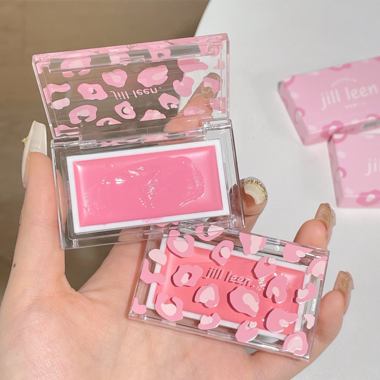 JILL LEEN Blush Cream Mud Blush Purple Brightening Expansion Color Lasting Makeup Moisturizing New Jillleen New