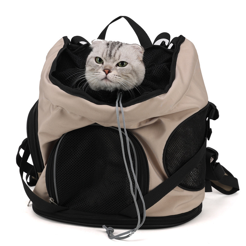 Solid color cross-border large-capacity lightweight cat bag going out portable pet bag going out portable pet bag winter warm cat