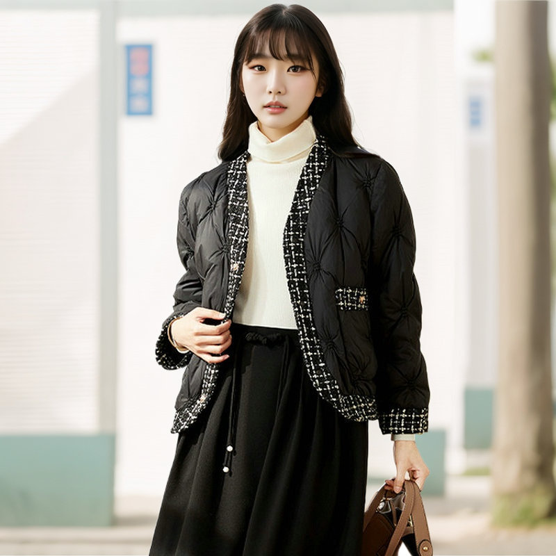 Xiaoxiangfeng Down Jacket Women's Jacket 2024 Winter New Korean Style Women's Large Size White Duck Down Jacket Women's High-end HD