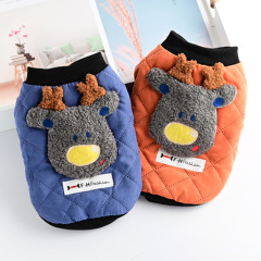 Pet clothes, dog clothes, autumn and winter cotton clothes, pet legs, cotton clothes, velvet and thickened 19 fawn cotton-padded jackets