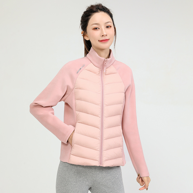 LuLu's same fashion brand 90 duck down down jacket women's outdoor sports stand collar down jacket women's short winter coat