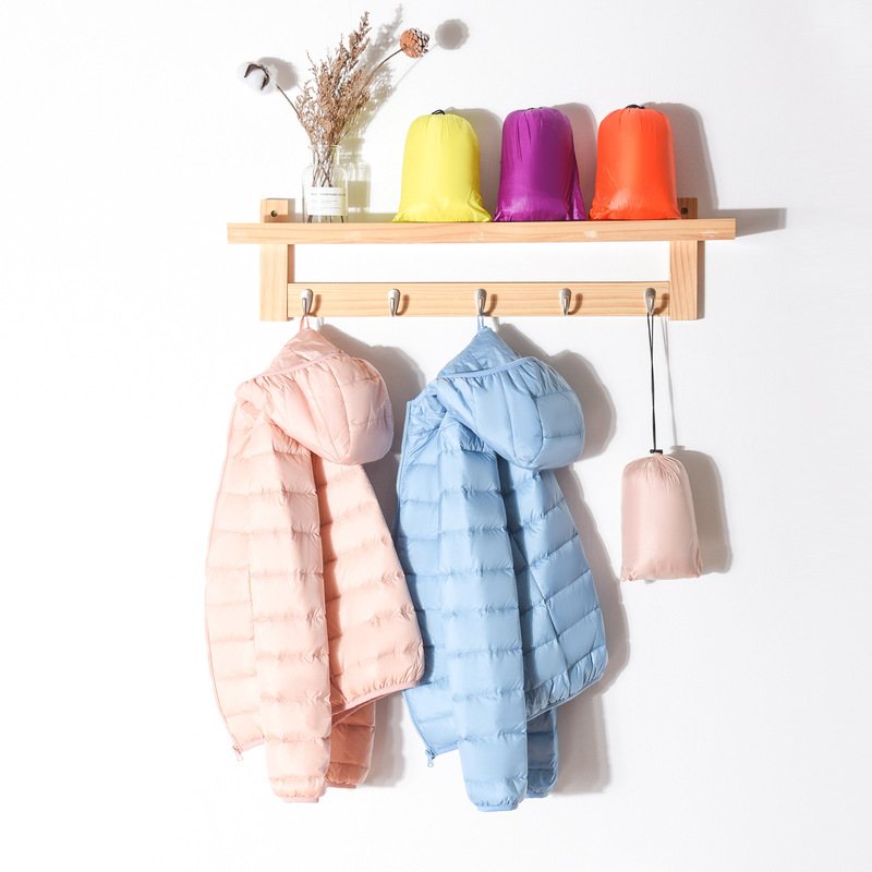 New lightweight hooded down jacket for women short lightweight thickened slim fit Korean style white duck down jacket