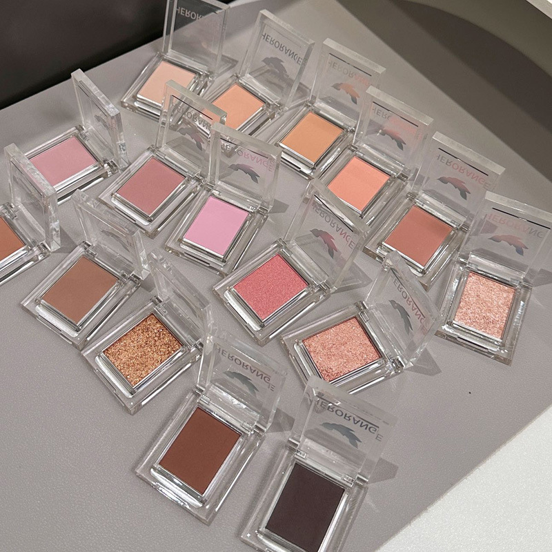 HERORANGE~Charming single color eye shadow low saturation pearlescent matte powder delicate base color affordable makeup for women