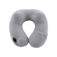 Portable press inflatable u-shaped pillow pillow, foldable outdoor travel inflatable neck pillow, home cervical pillow