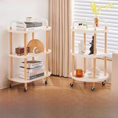 Storage rack Nordic style simple multi-layer bedroom bedside balcony movable living room home coffee table floor-standing storage rack