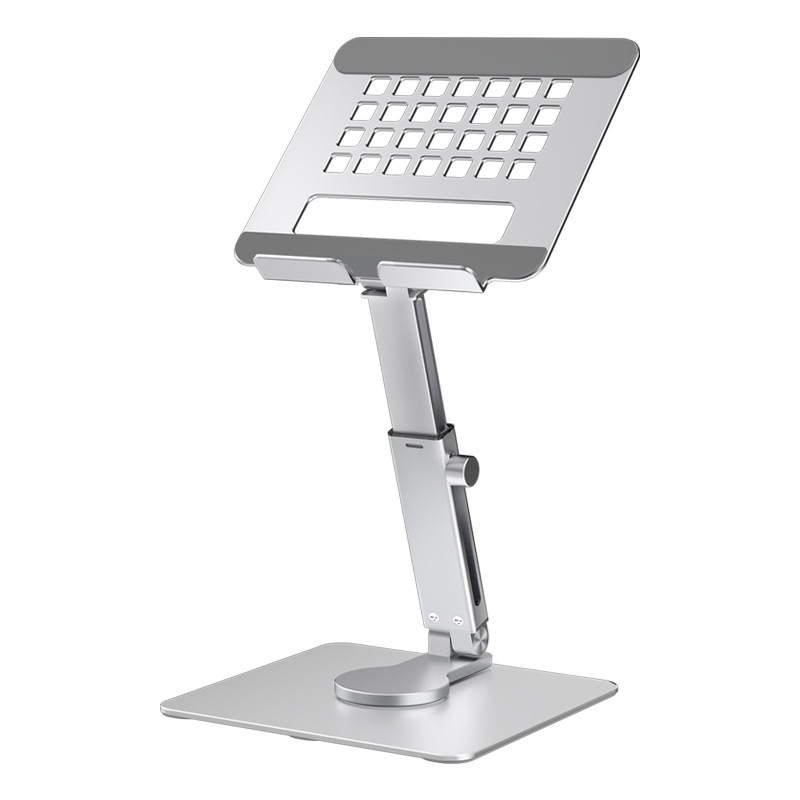Factory direct sales tablet holder aluminum alloy mobile phone holder desktop folding telescopic rotatable tablet holder