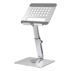 Factory direct sales tablet holder aluminum alloy mobile phone holder desktop folding telescopic rotatable tablet holder