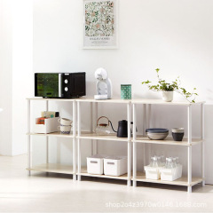 Kitchen storage rack storage rack blister density board multi-layer multi-function microwave rice cooker cabinet shelf