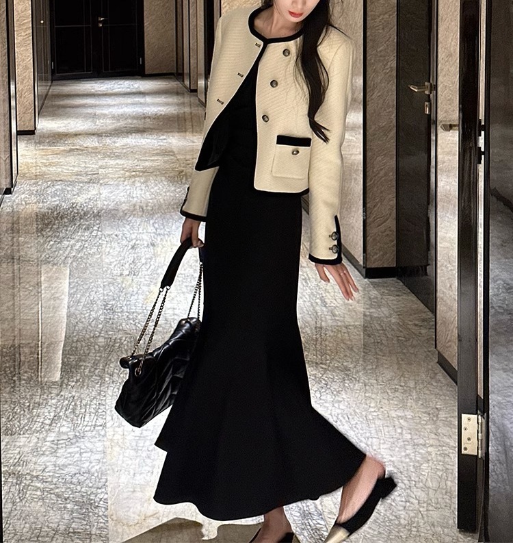 Autumn clothing 2024 new dignified and elegant women's clothing, high-end and temperament, celebrity Xiaoxiang style jacket and dress suit
