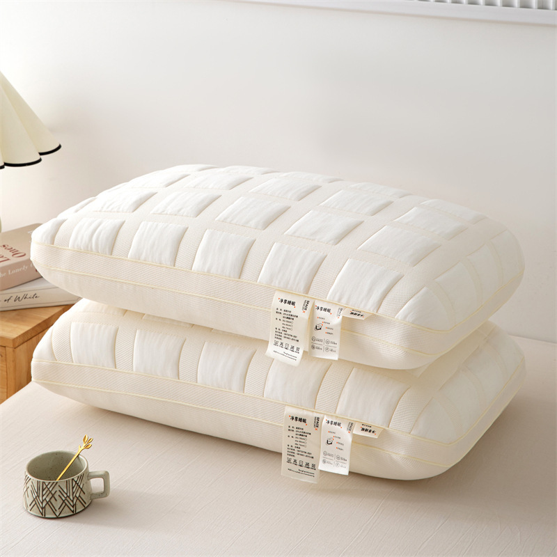 Non-collapse bread pillow core non-deformation home student single pair anti-side sleeping pillow to help sleep and protect the cervical spine