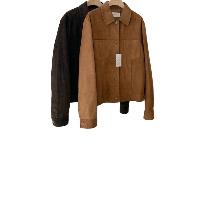 Spot 2024 new autumn style Korean Dongdaemun OU*CE temperament retro lapel single-breasted jacket