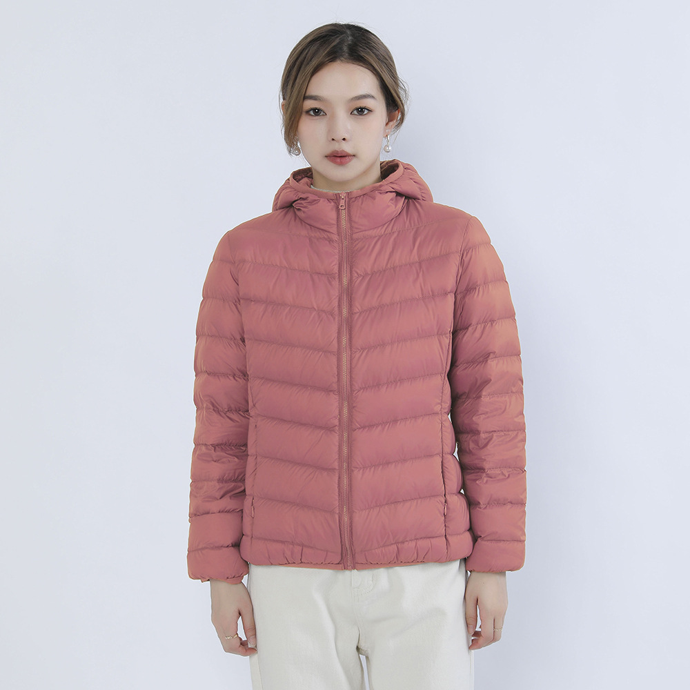 Winter Siyu Women's Autumn and Winter New 90 Fleece Thin Down Jacket Women's Hooded Thin Large Size Jacket