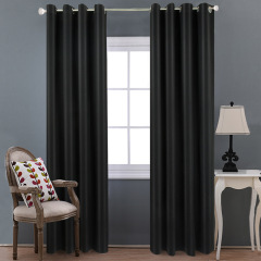 Factory direct sales black silk high-precision curtains blackout fabric insulation curtains Nordic style curtains cross-border solid color curtains