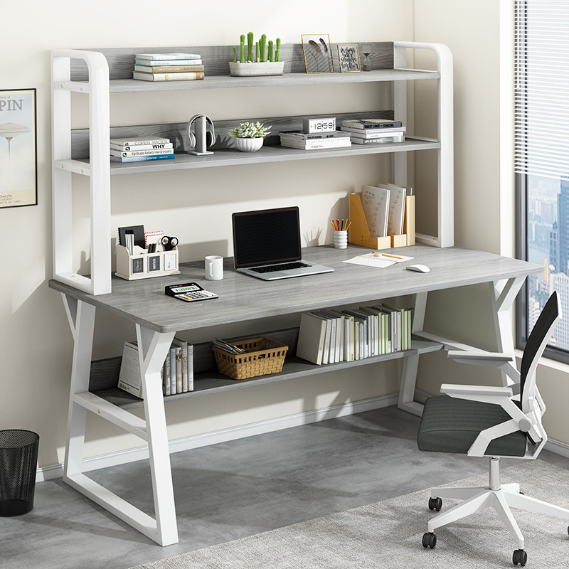 Desk bookshelf integrated desktop computer table modern simple home student study table junior high school student writing table