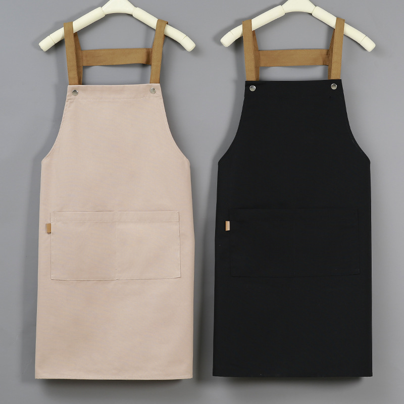 Coffee shop manicure advertising apron logo female canvas Japanese style kitchen gardening work home home work clothes for men