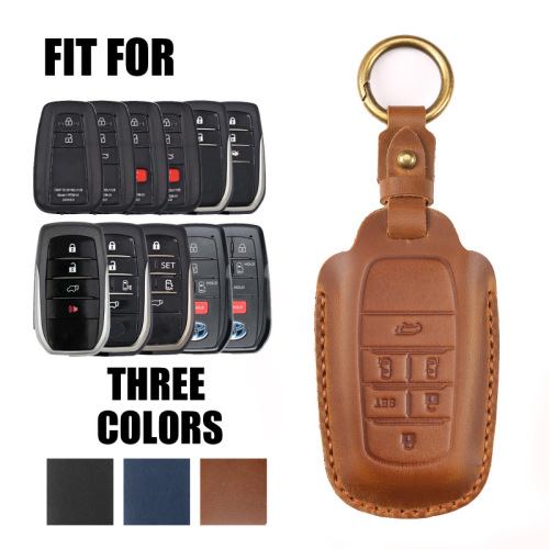 Suitable for Toyota key cover Seine Elfa Highlander Camry Overlord leather protective case cross-border hot selling