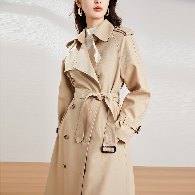 Windbreaker Autumn Women's 2024 New Style British Style Coat Large Size Loose Slim Fashion Versatile Women's Jacket