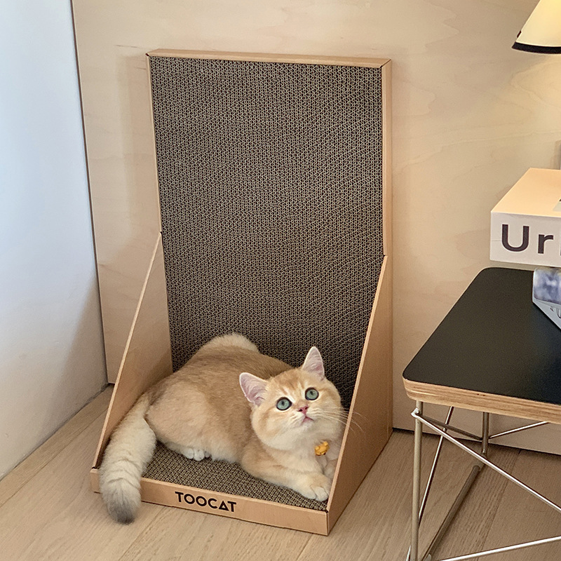 TOOCATL corrugated paper cat scratching board, vertical wear-resistant, non-shedding large claw-grinding anti-scratch sofa cat supplies