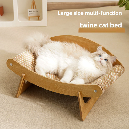 Swimming crab cat scratching board cat sofa wooden scratch-resistant cat nest cat supplies sisal mat cat hammock cat bed pet