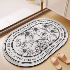 Cross-border modern simple diatom mud soft floor mat bathroom sink water-absorbent quick-drying non-slip mat door mat easy to clean