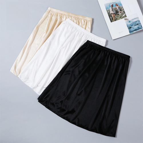 45cm silk thin mid-length bottoming skirt, lined skirt, inner wear, anti-light and anti-see-through bottoming skirt, above-the-knee skirt