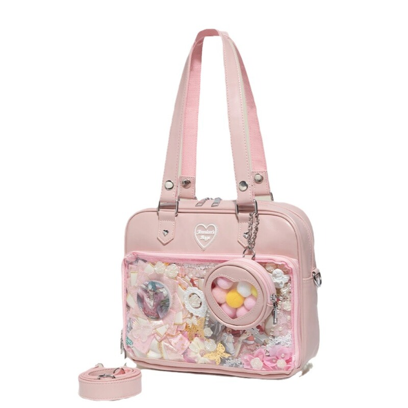 New Japanese style cream pain bag, small and medium-sized food, daily commuting, cute capacity, bar 姧米子, shoulder crossbody bag for women